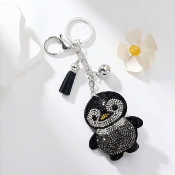 Accessories - NEW Penguin Rhinestone Keychain